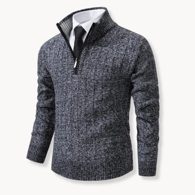 Oliver | Men’s Quarter-Zip Sweater With Ribbed Collar 1