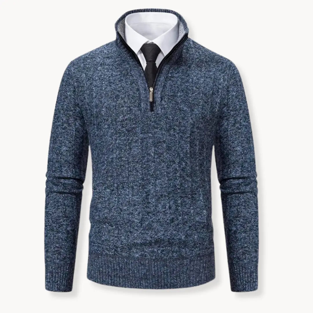 Oliver | Men’s Quarter-Zip Sweater With Ribbed Collar 5