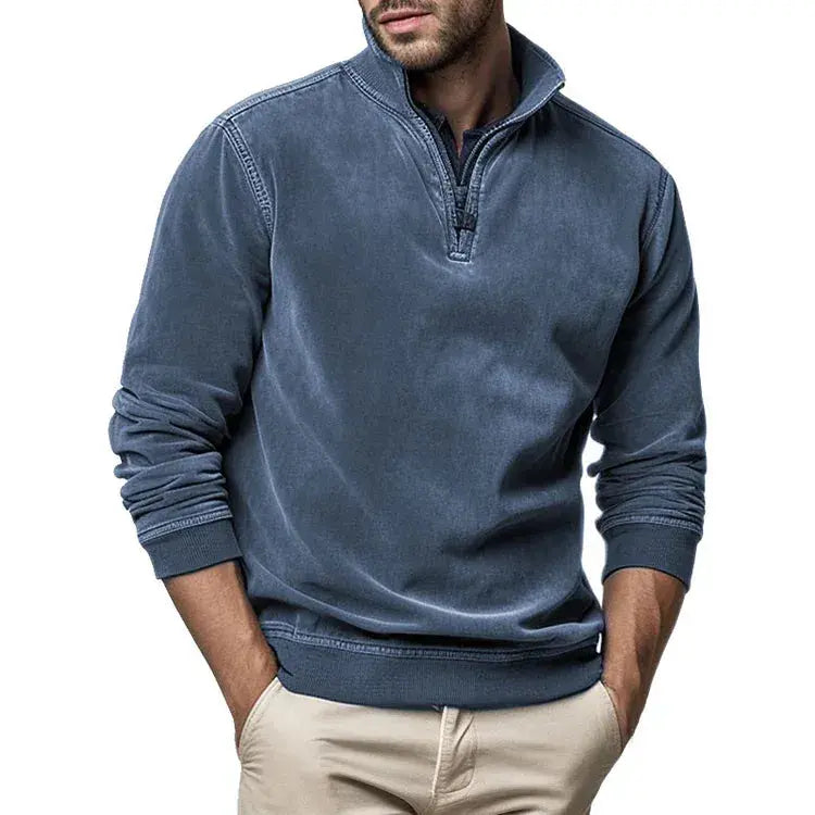 Oliver | Men’s Sweatshirt With Ribbed Cuffs 0