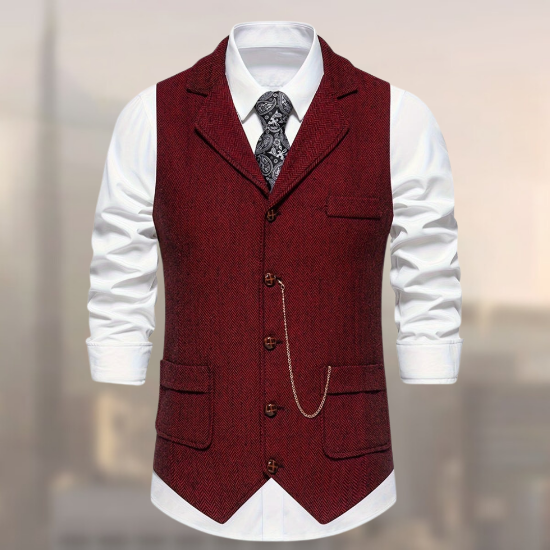 Oliver | Men’s Waistcoat With Button Closure 2