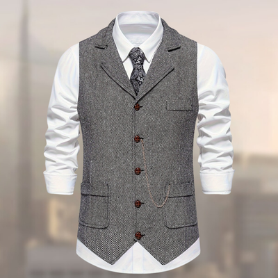 Oliver | Men’s Waistcoat With Button Closure 4