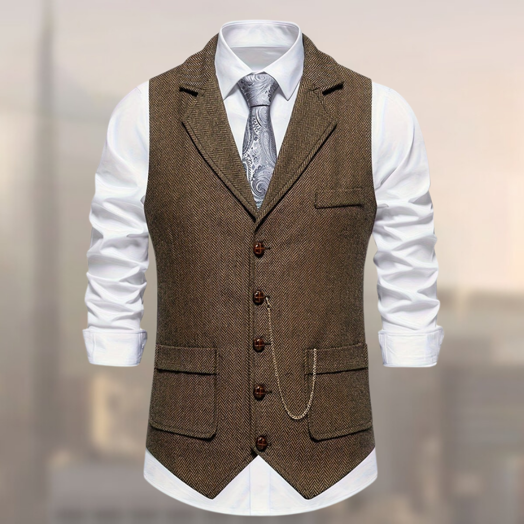 Oliver | Men’s Waistcoat With Button Closure 6
