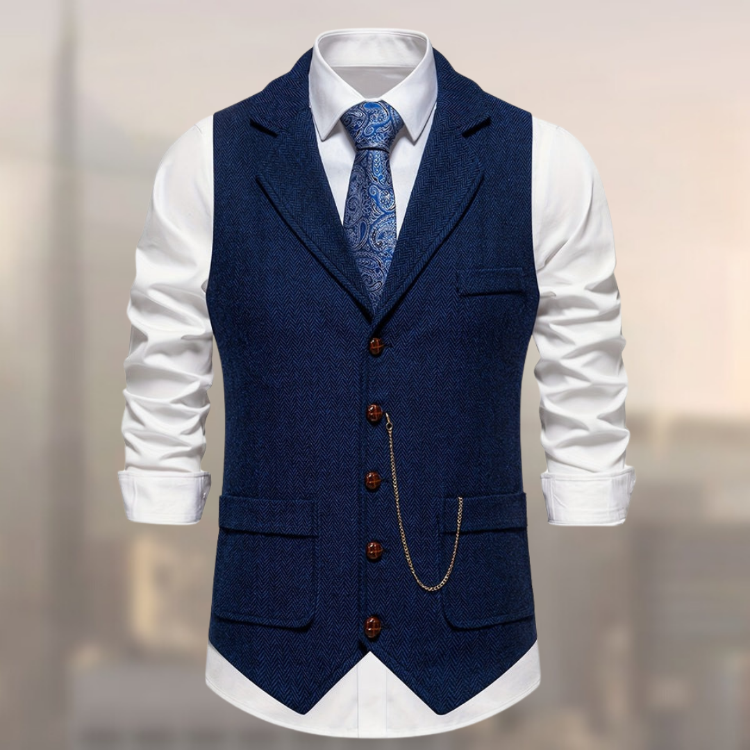 Oliver | Men’s Waistcoat With Button Closure 7