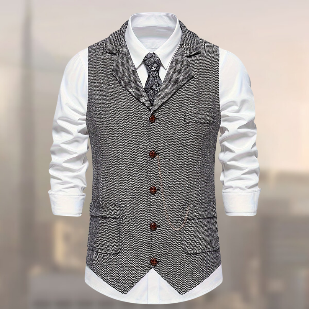 Oliver | Men’s Waistcoat With Button Closure 8