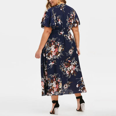 Olivia | Plus Size Floral Chiffon Dress 7