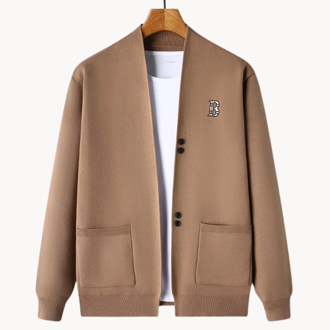 Olivia | Women's Cardigan With Ribbed Shoulders 4