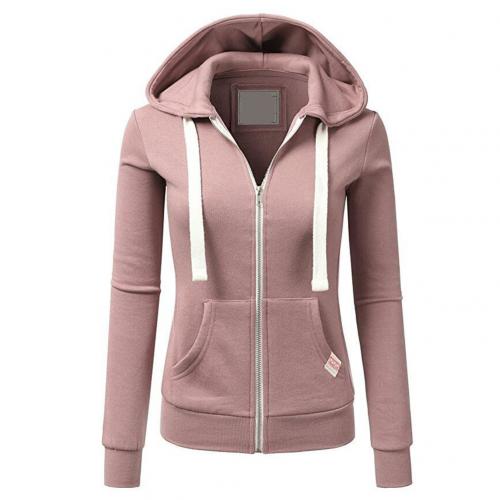 Sandy | Women's Zip-Up Fitted Hoodie with Kangaroo Pocket 1