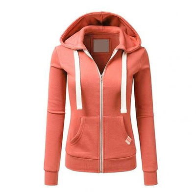 Sandy | Women's Zip-Up Fitted Hoodie with Kangaroo Pocket 2