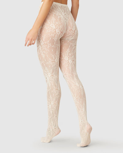Sofia | Lace Tights with Soft Waistband and Reinforced Toe 2
