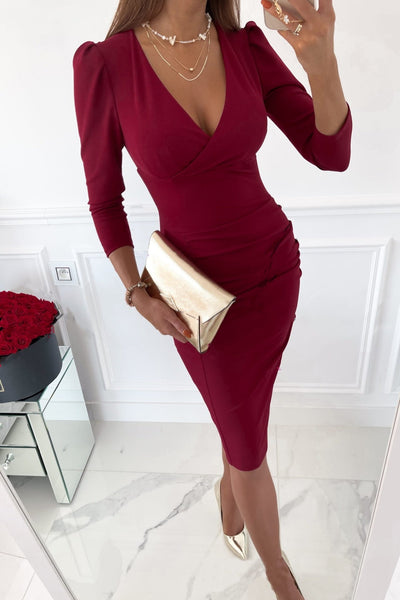 Sophia | Bodycon Dress With V-Neck 2
