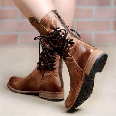 Sophia | Classic Lace-Up Leather Boots 2