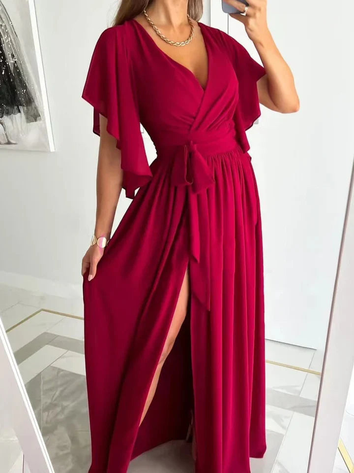 Sophia | Maxi Dress With High Slit 0