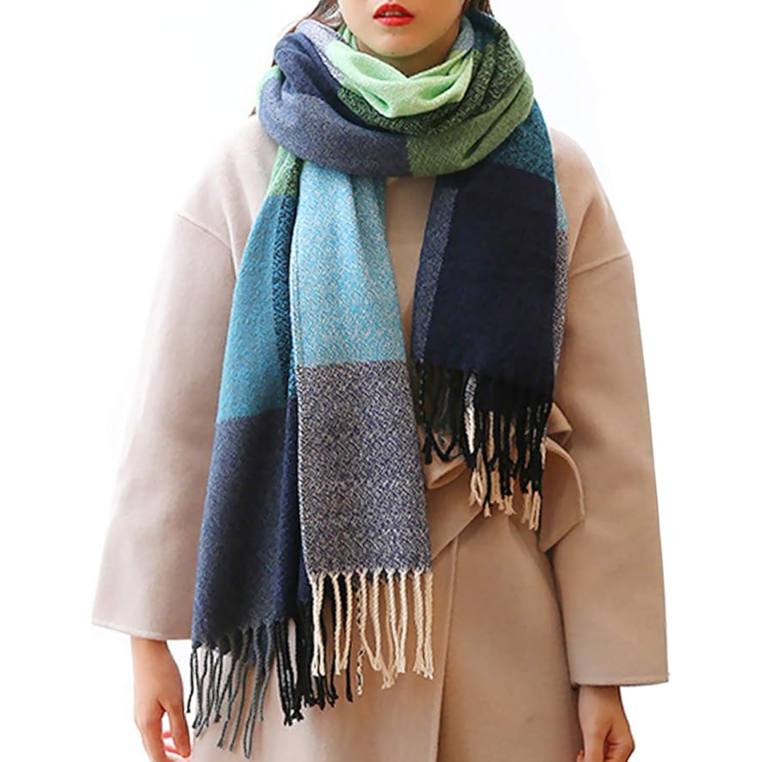 Sophia | Oversized Check Scarf in Soft Fabric 10