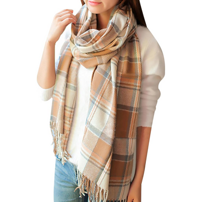 Sophia | Oversized Check Scarf in Soft Fabric 13