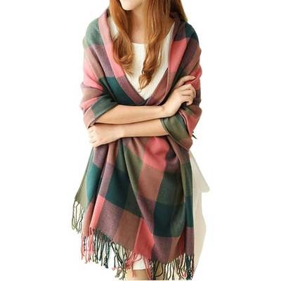 Sophia | Oversized Check Scarf in Soft Fabric 7