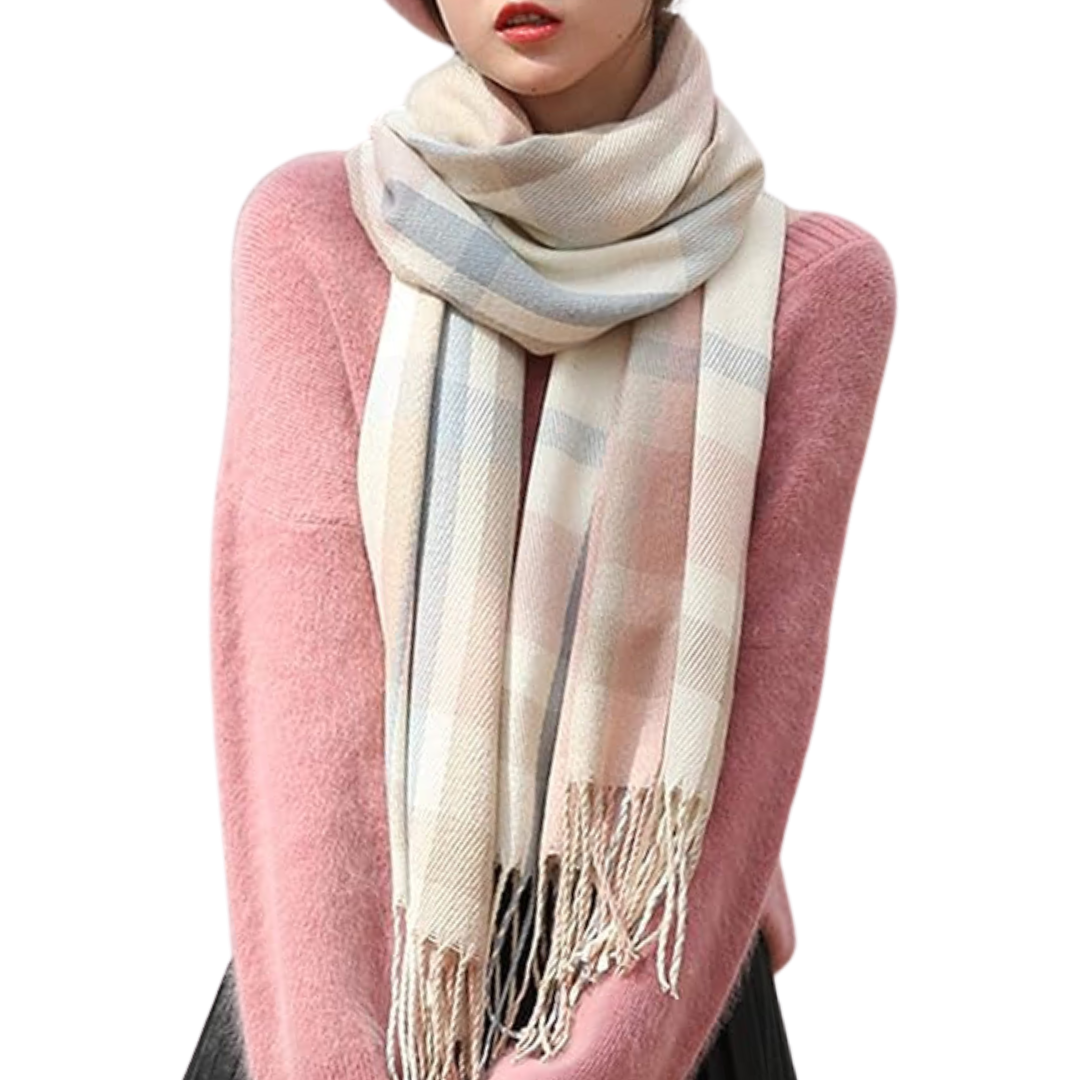 Sophia | Oversized Check Scarf in Soft Fabric 9