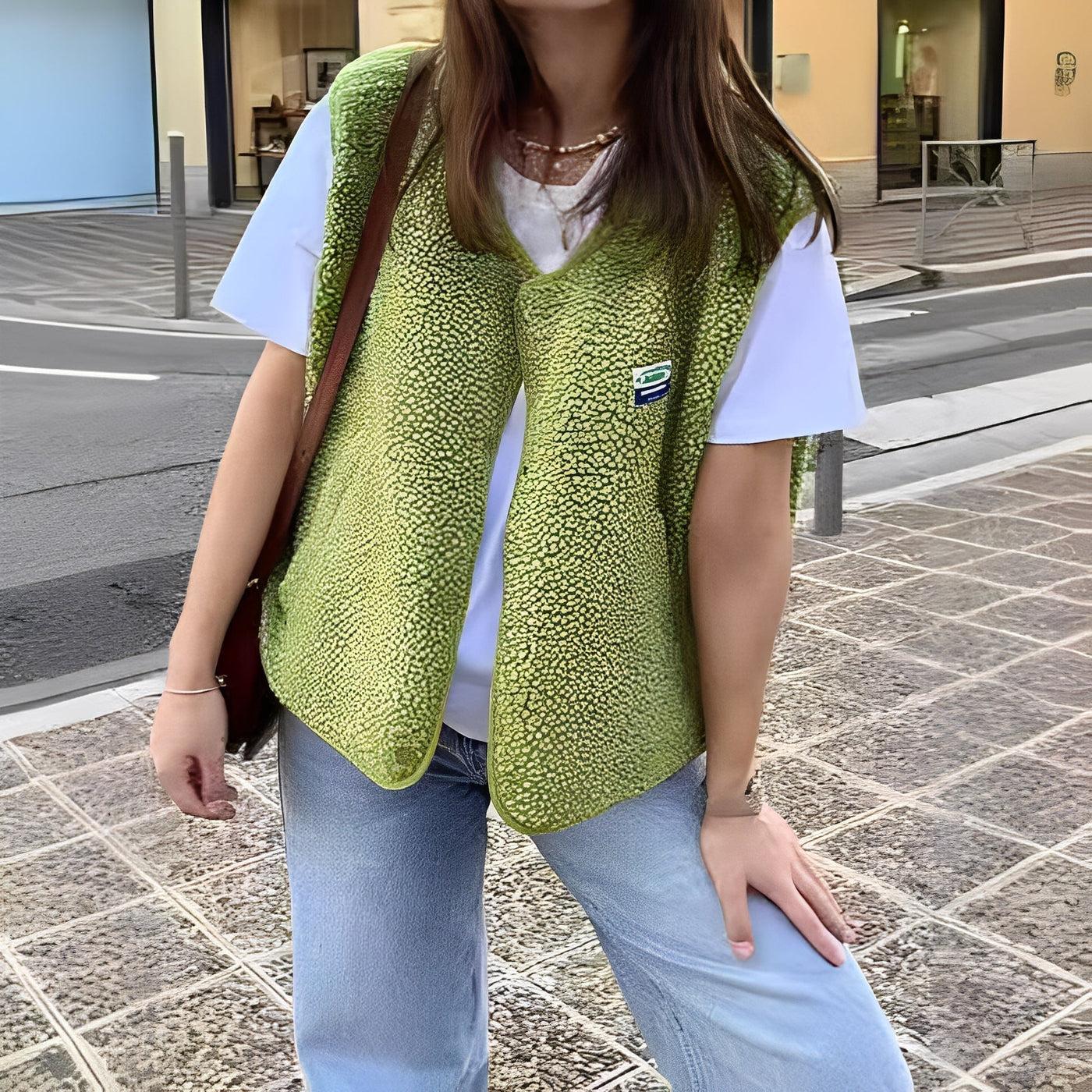 Sophia | Women's Black Fleece Gilet - Single-Breasted Casual Layering 2