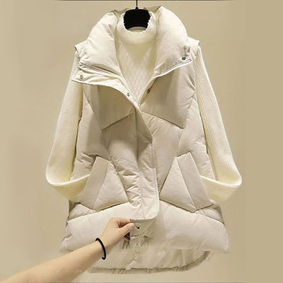 Sophia | Women's Black Lightweight Sleeveless Puffer Vest 1