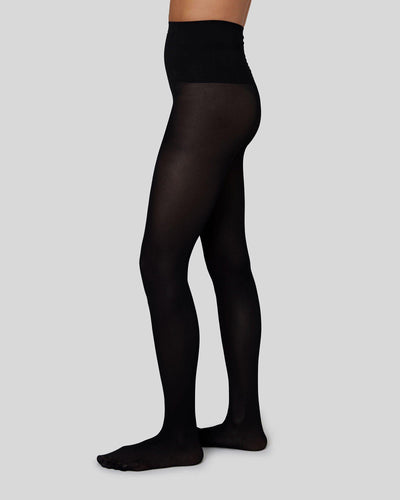 Sophia | Women's Black Tights 30 Denier Semi-Sheer Comfort Waistband 0