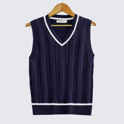 Sophia | Women's Cable Knit Vest with V-Neckline 11