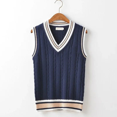 Sophia | Women's Cable Knit Vest with V-Neckline 2