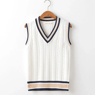 Sophia | Women's Cable Knit Vest with V-Neckline 3