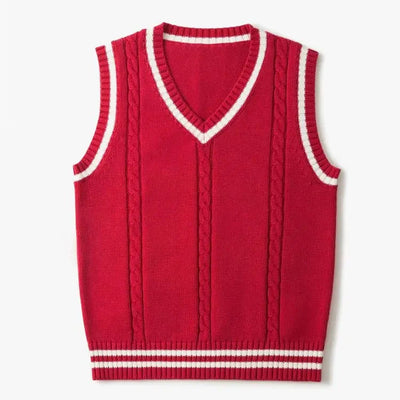 Sophia | Women's Cable Knit Vest with V-Neckline 8