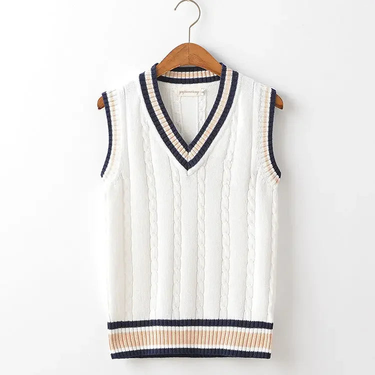 Sophia | Women's Cable Knit Vest with V-Neckline 9