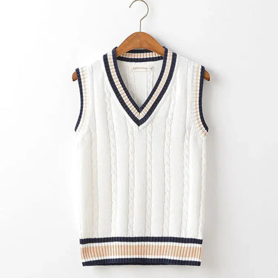 Sophia | Women's Cable Knit Vest with V-Neckline 9
