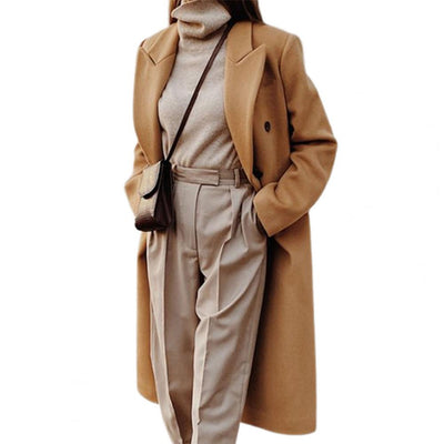 Sophia | Women's Double-Breasted Woolen Suit Coat 0