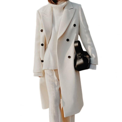 Sophia | Women's Double-Breasted Woolen Suit Coat 2