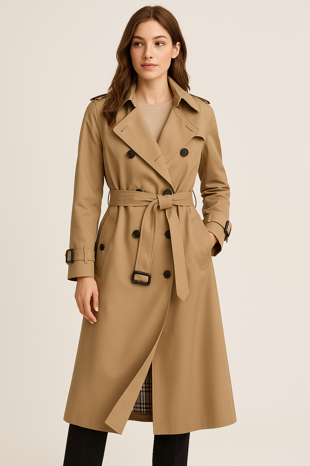 Sophia | Women's Double Button Trench Coat 2