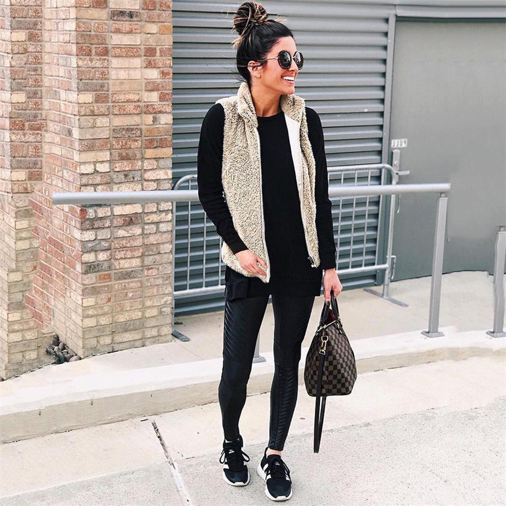 Sophia | Women's Fleece Relaxed Fit Vest with Zipper Front 6