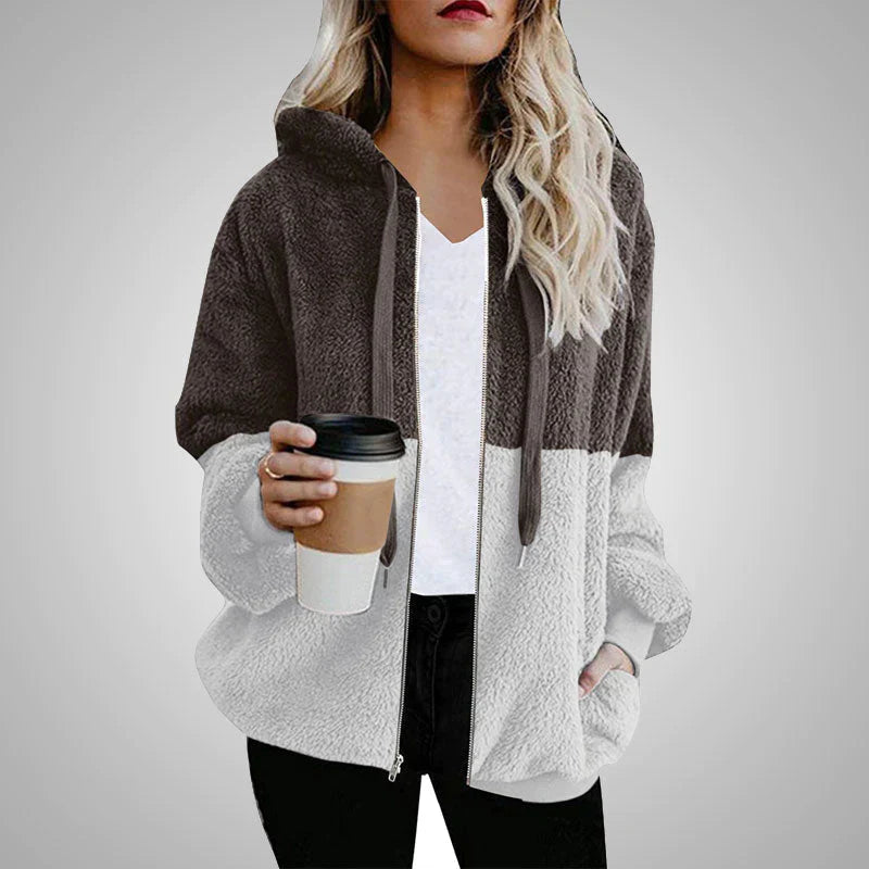 Sophia | Women's Hooded Teddy Vest in Cozy Polyester 0