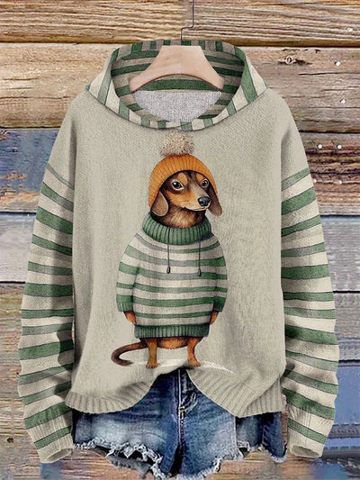 Sophia | Women's Hoodie Dog Print Cotton 2