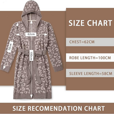 Sophia | Women's Leopard Print Spa Robe with Pockets 1