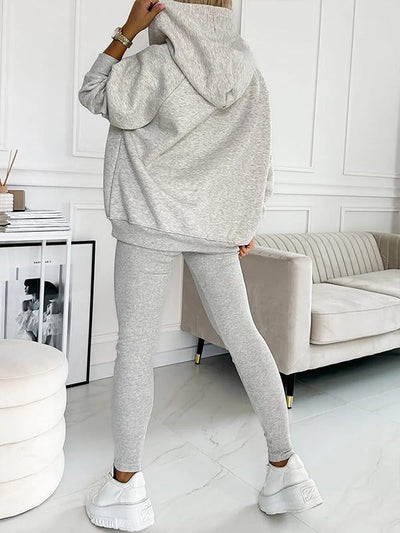 Sophia | Women's Loungewear Set Oversized Hoodie & Leggings with Button Details 4