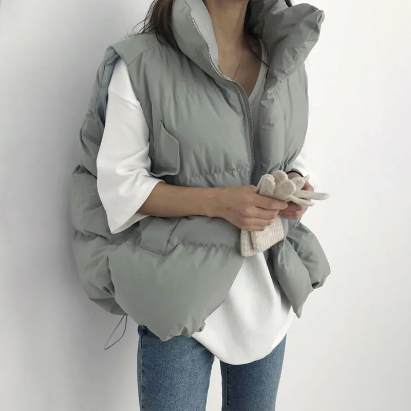 Sophia | Women's Quilted Puffer Vest with High Collar 1