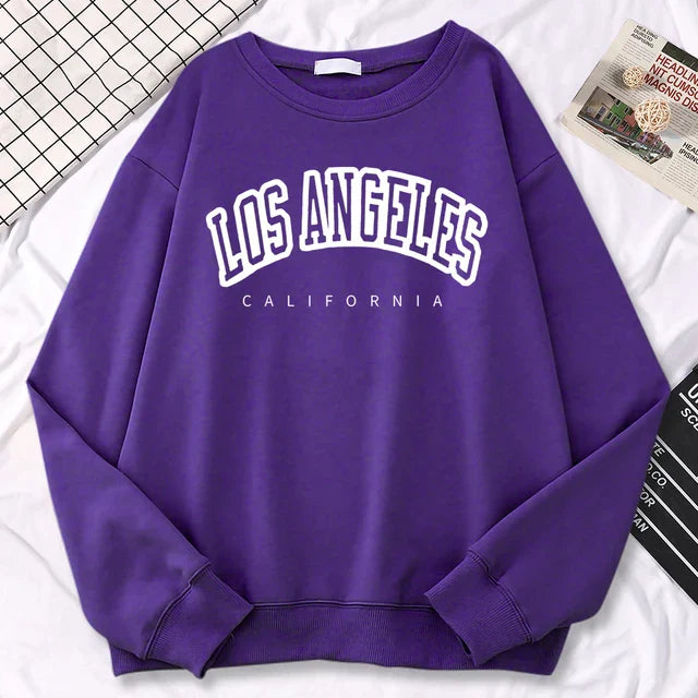 Sophia | Women's Sweatshirt Los Angeles Graphic Crewneck 10