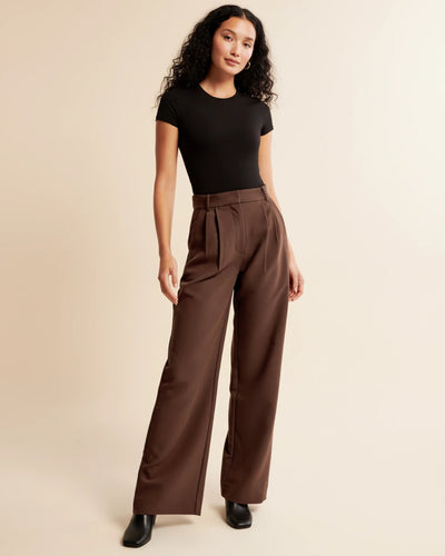 Sophia | Women's Trousers High Waist Pleated Tailored Fit 9
