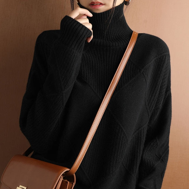 Sophia | Women's Turtleneck Sweater Classic Design 1
