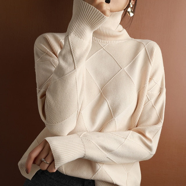Sophia | Women's Turtleneck Sweater Classic Design 2