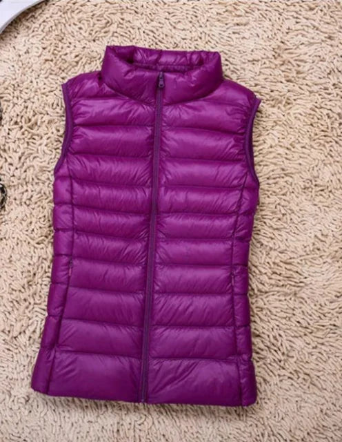 Sophia | Women's Ultra Light Down Vest with Zipper Closure 1