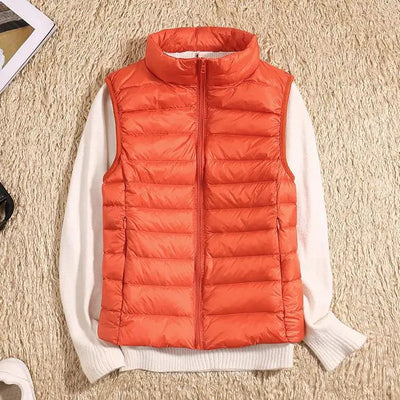 Sophia | Women's Ultra Light Down Vest with Zipper Closure 6