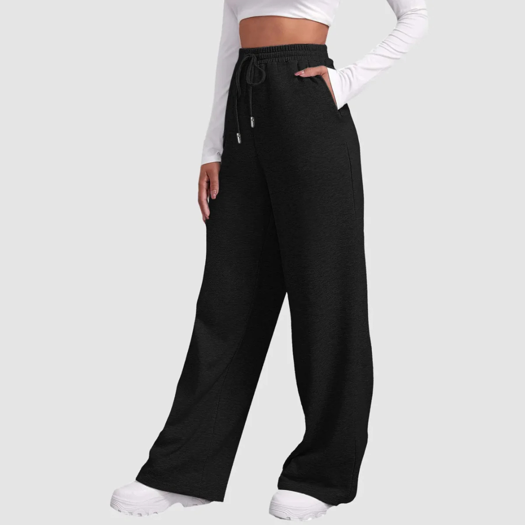 Sophia | Women's Wide Leg Joggers with Adjustable Drawstring 2