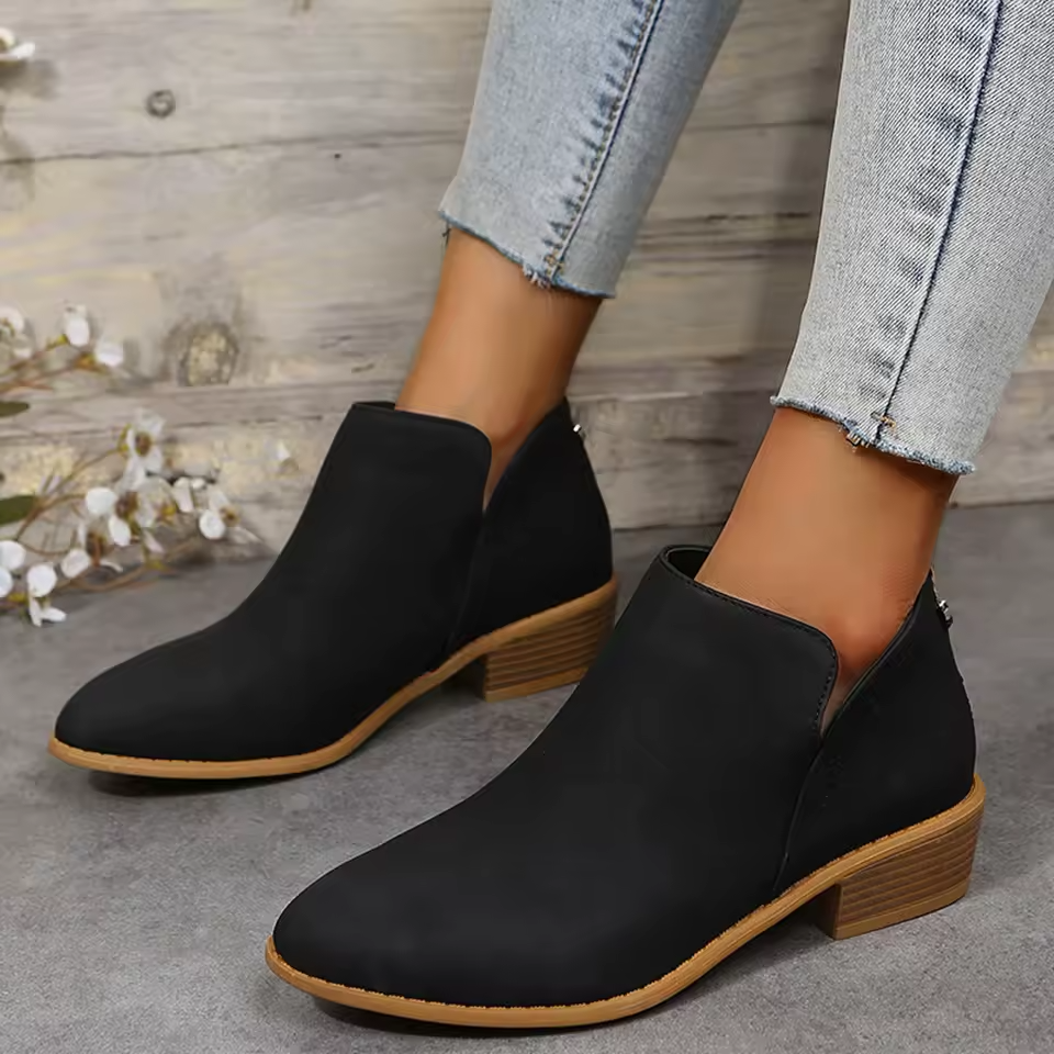 Sophie | Women's Black Ankle Boots with Zipper Closure 7