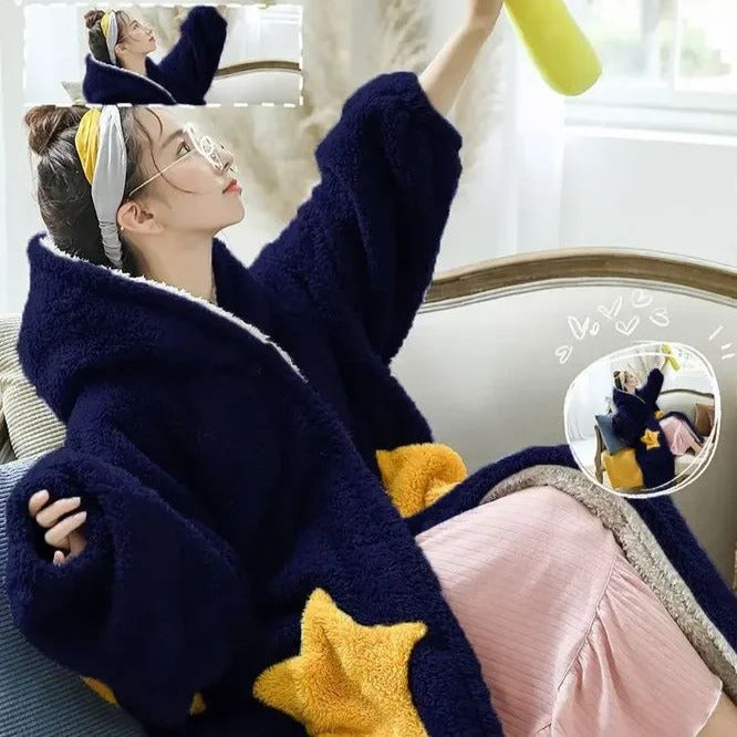 Sophie | Women's Hooded Cotton Bathrobe, Soft and Comfortable 0