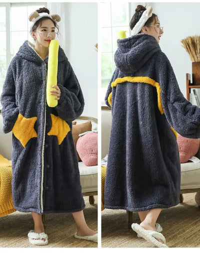 Sophie | Women's Hooded Cotton Bathrobe, Soft and Comfortable 1