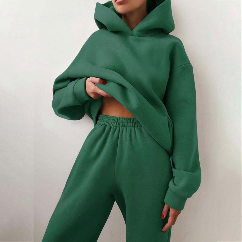 Sophie | Women's Jogger Set Relaxed Fit Pullover Hoodie with Elastic Waist 10