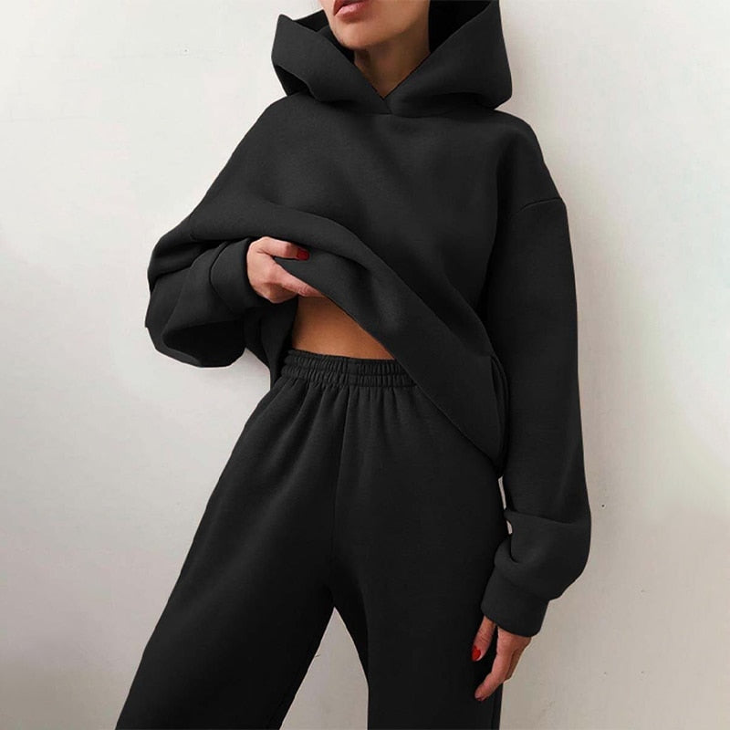 Sophie | Women's Jogger Set Relaxed Fit Pullover Hoodie with Elastic Waist 2